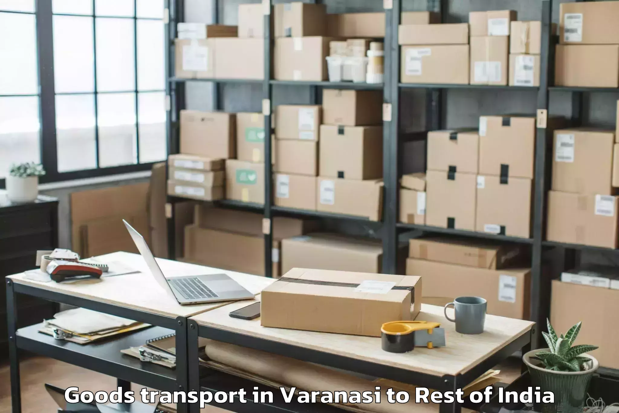 Quality Varanasi to 7 Lc Goods Transport